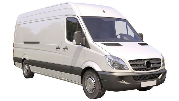 Modern commercial van isolated on a white background Modern commercial van isolated on a white background